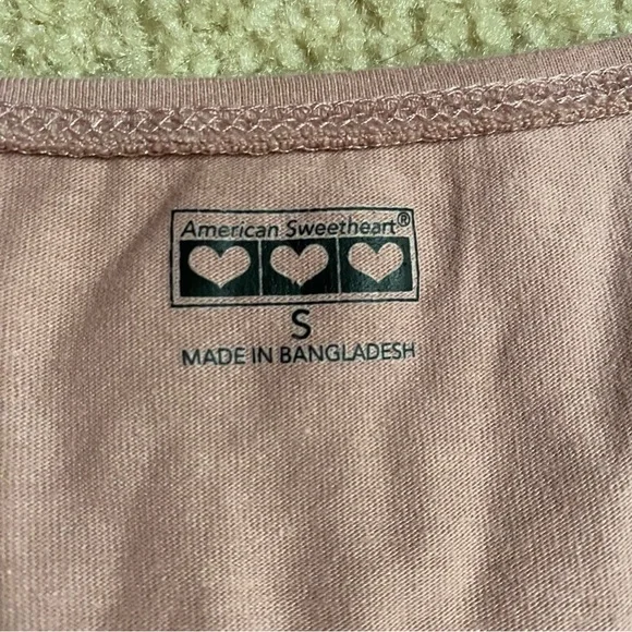 American sweetheart pink floral embroidery long sleeve tee - Picture 7 of 9